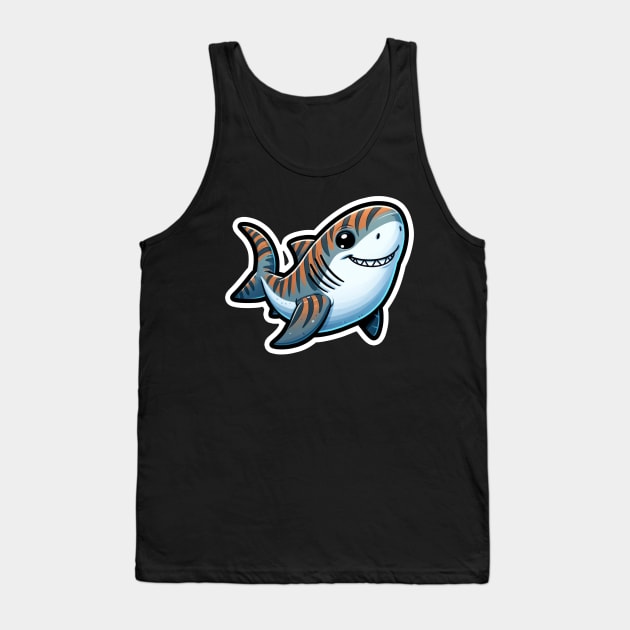 Shark Critter Cove Cute Animal A Splash of Forest Frolics and Underwater Whimsy! Tank Top by dcohea